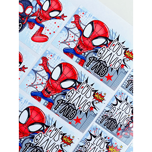 Arquivo de Corte Etiqueta Escolar Spidey e seus amigos