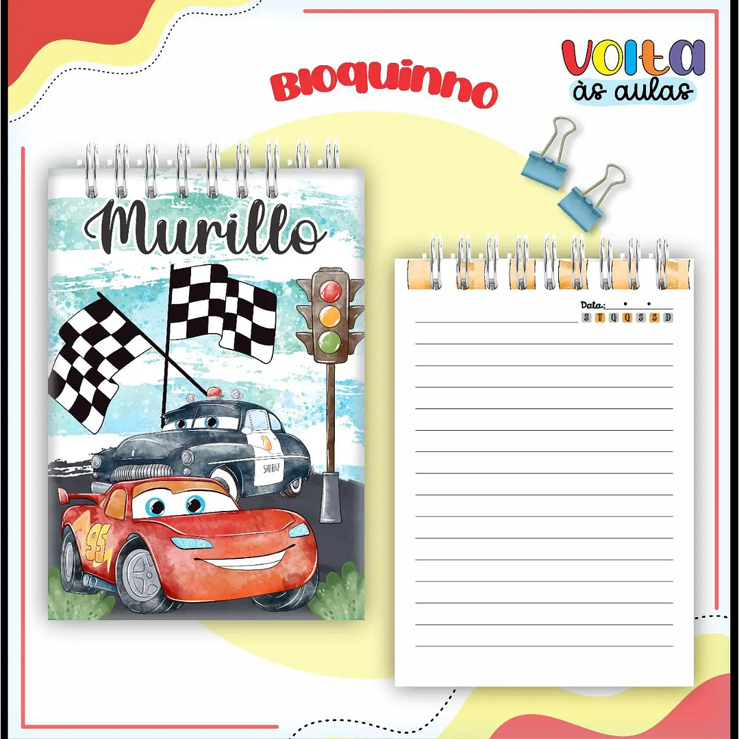 Arquivo de Corte Kit Escolar Carros 2