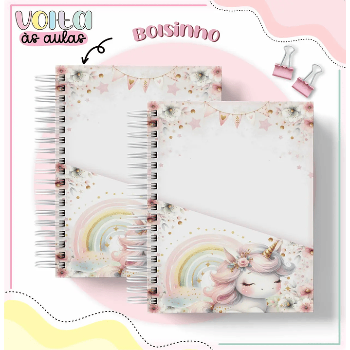 Arquivo de Corte Kit Escolar Unicórnio  3