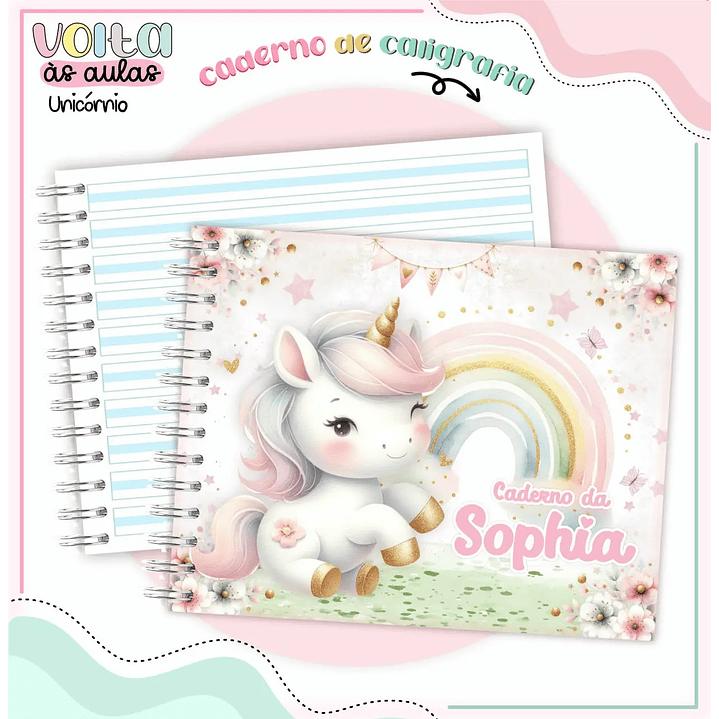 Arquivo de Corte Kit Escolar Unicórnio  5