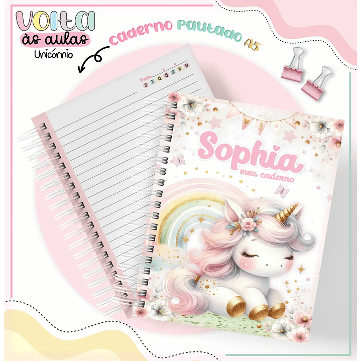 Arquivo de Corte Kit Escolar Unicórnio  6