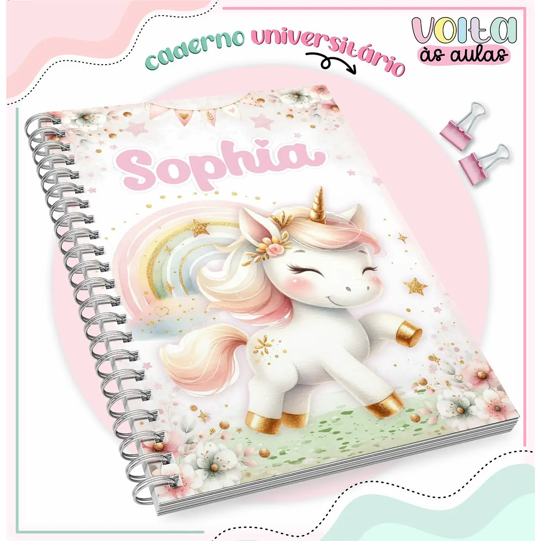 Arquivo de Corte Kit Escolar Unicórnio  8