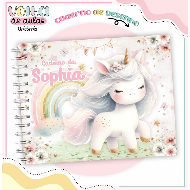 Arquivo de Corte Kit Escolar Unicórnio  9