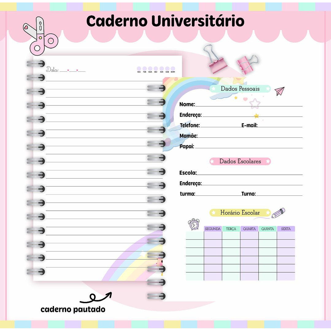 Arquivo de Corte Kit Escolar Mundo Bita 4