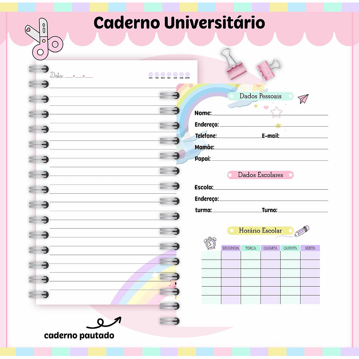 Arquivo de Corte Kit Escolar Mundo Bita 4