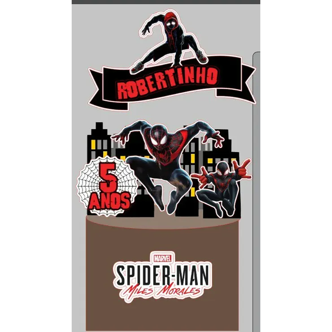 Arquivo de Corte Topo Homen Aranha Miles Morales 1