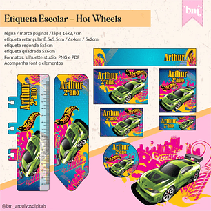 Arquivo de Corte Etiqueta Escolar Hotweells