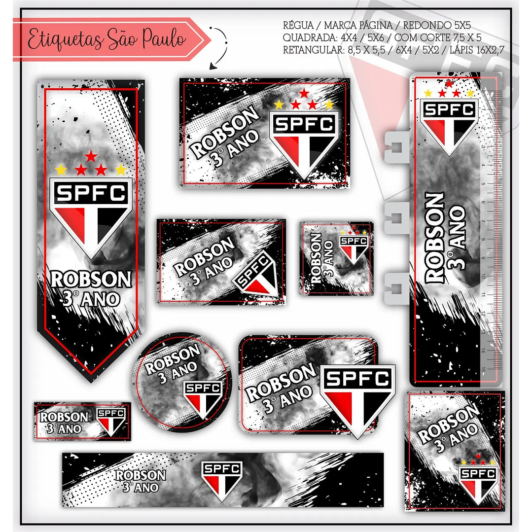 Arquivo de Corte Etiqueta Escolar São Paulo 1