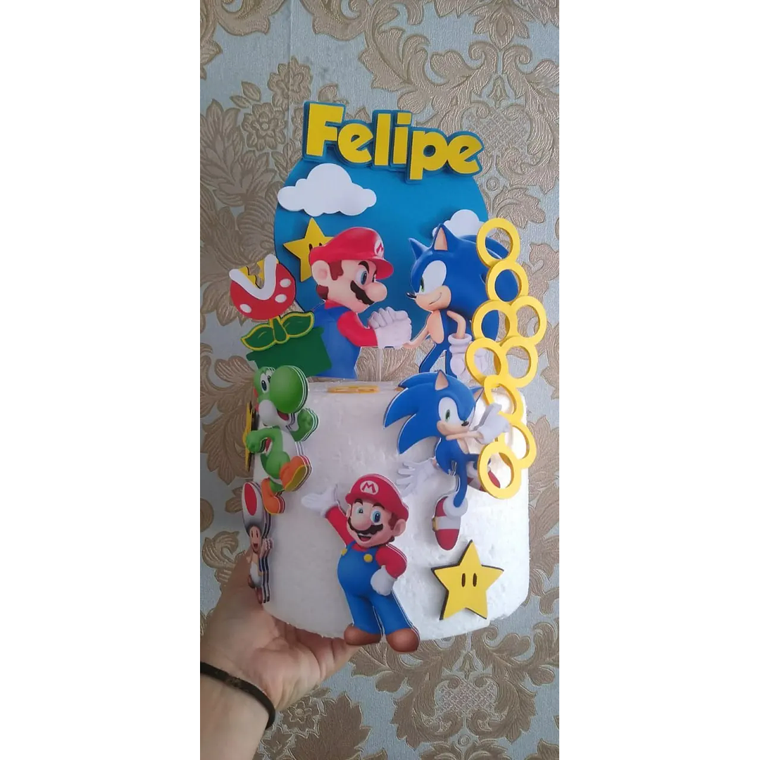 Arquivo de Corte Topo Super Mario e Sonic 1