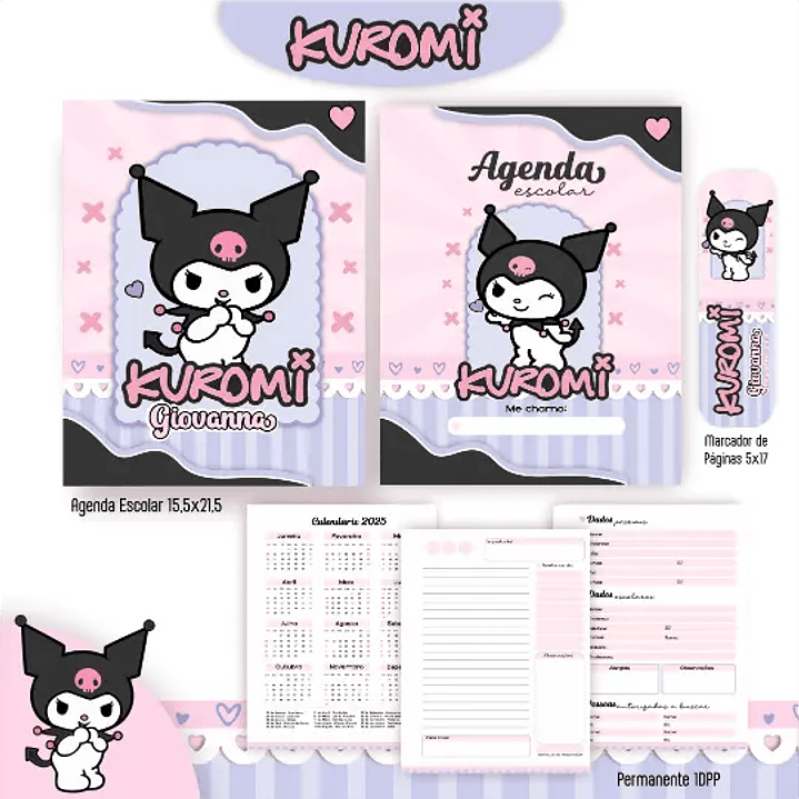 Arquivo Digital Kit Escolar Kuromi 4
