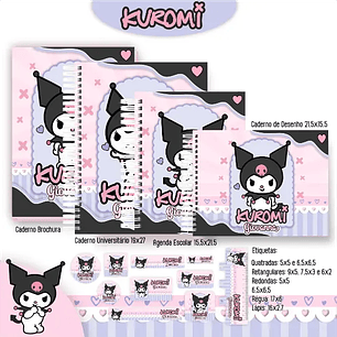 Arquivo Digital Kit Escolar Kuromi