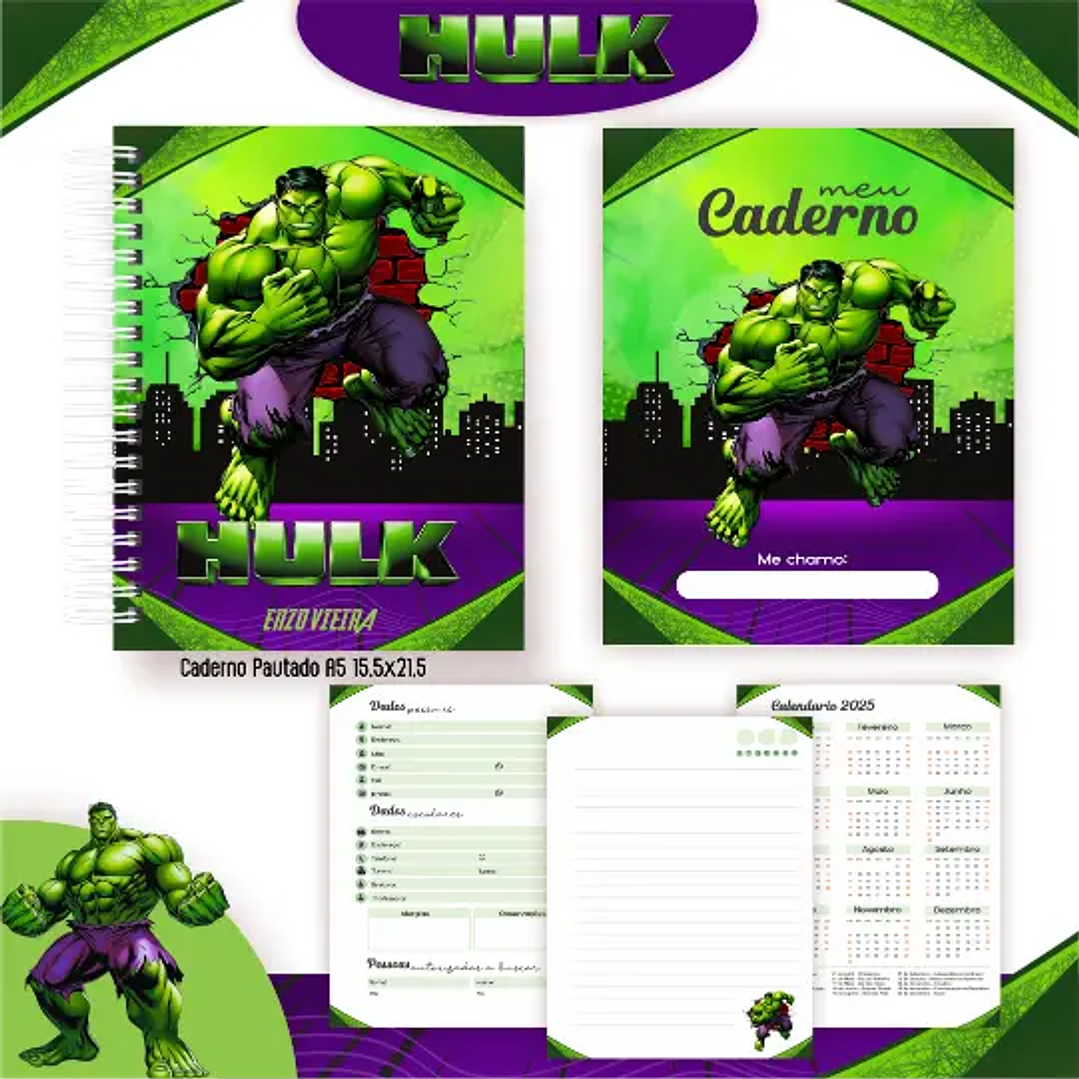 Arquivo Digital Kit Escolar Hulk 4