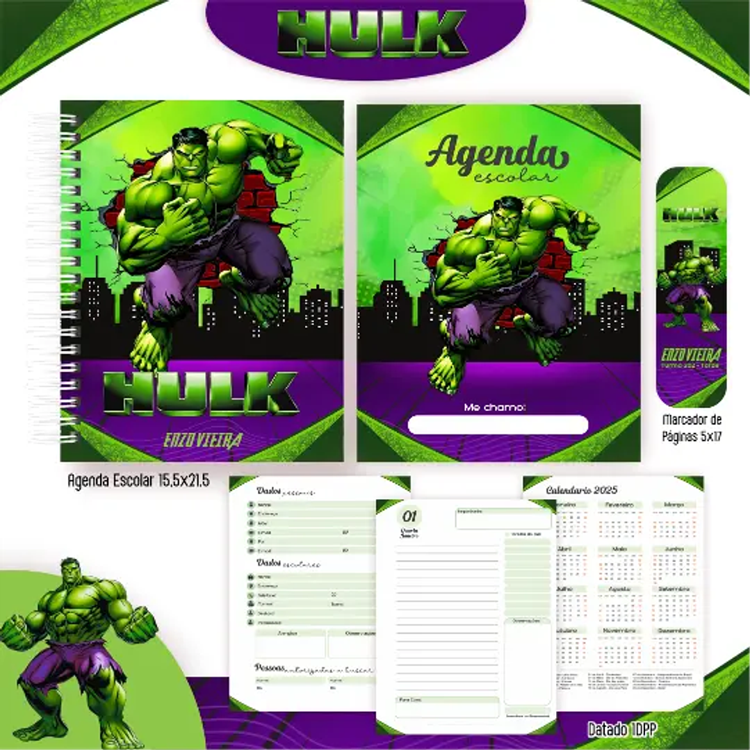 Arquivo Digital Kit Escolar Hulk 6