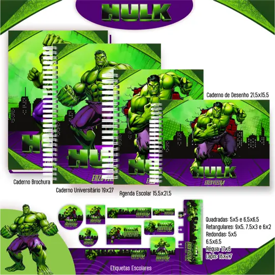 Arquivo Digital Kit Escolar Hulk 1