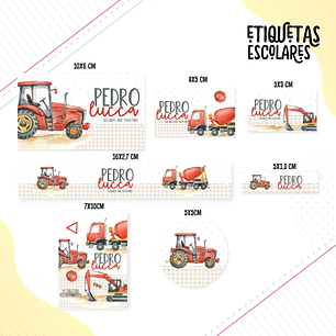 Arquivo de Corte Etiqueta Escolar Trator
