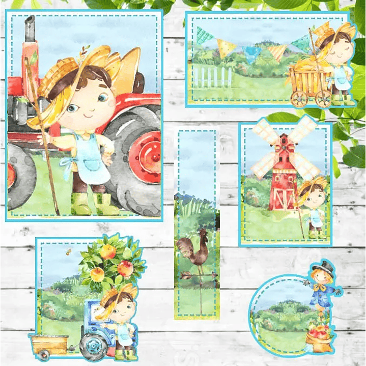 Arquivo de Corte Etiqueta Escolar Fazendeiro 1