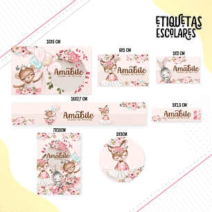 Arquivo de Corte Etiqueta Escolar Baillet Bosque