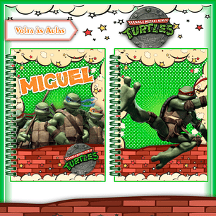 Arquivo Digital Caderno Escolar Tartaruga ninjas 