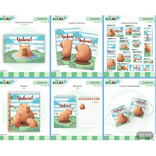 Arquivo Digital Kit Escolar Capivara