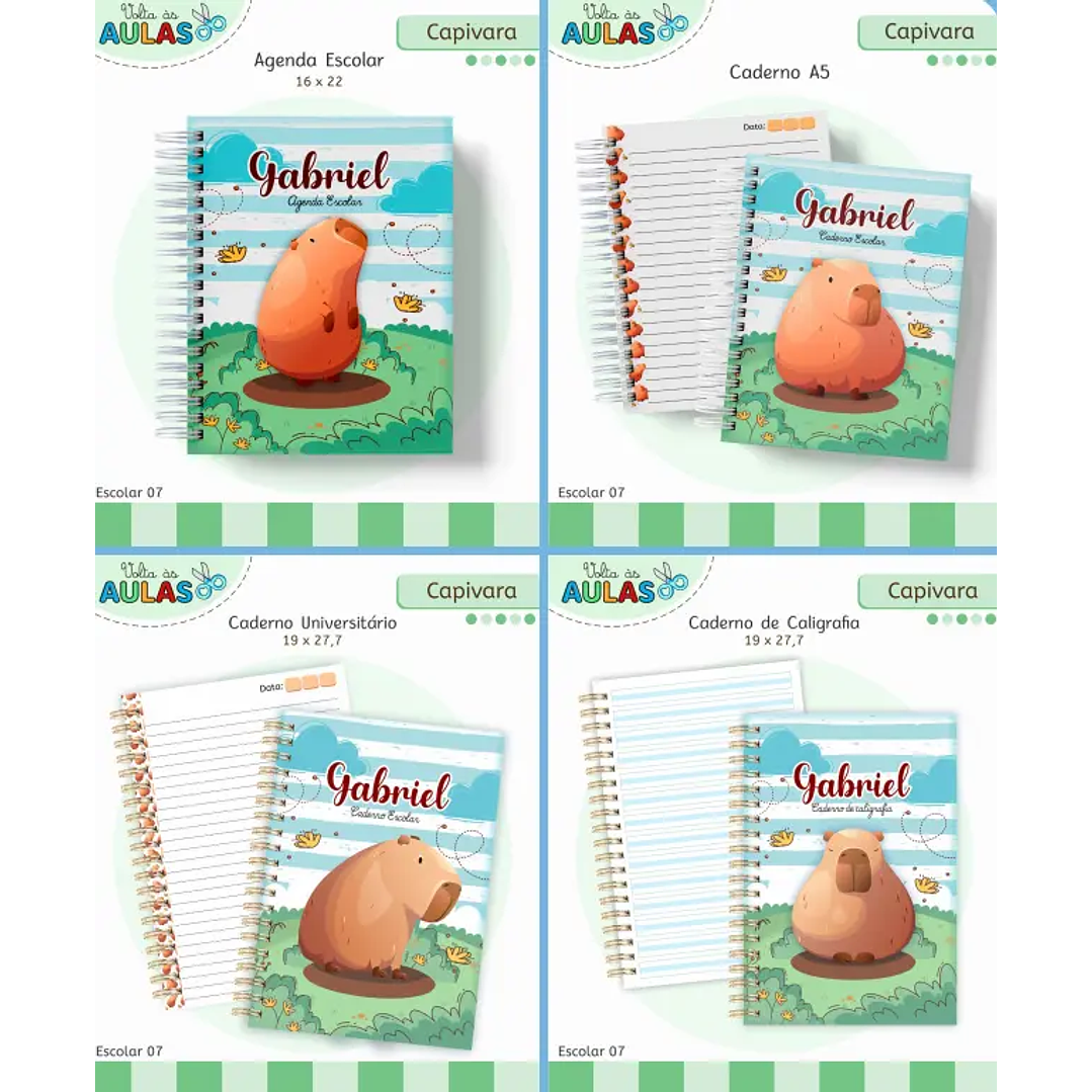 Arquivo Digital Kit Escolar Capivara 2