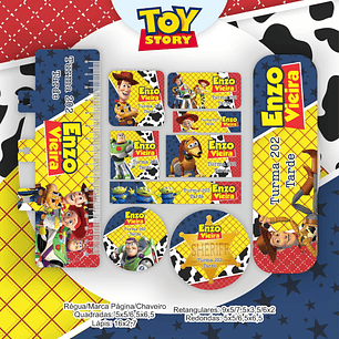 Arquivo de Corte Etiqueta Escolar Toy Story