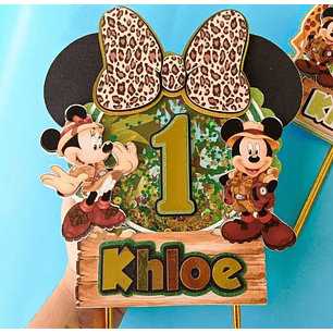 Arquivo de Corte Topo Mickey Safari