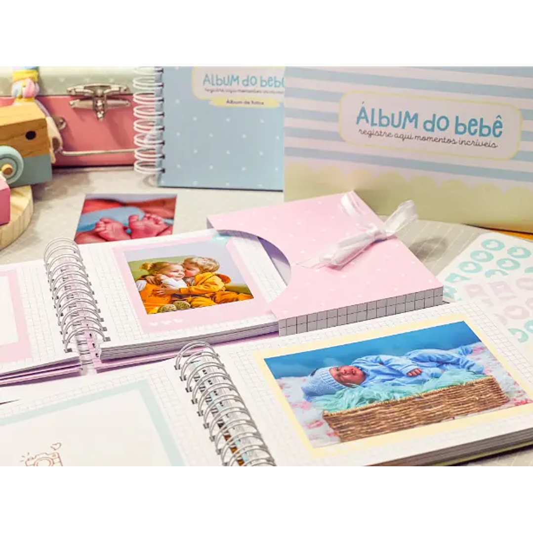 Arquivo Digital Álbum do bebê com caixa 20