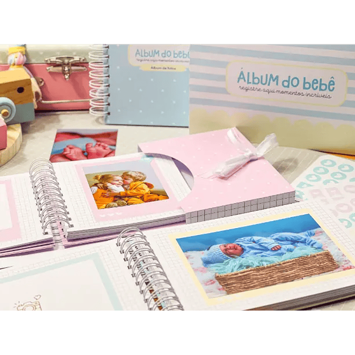Arquivo Digital Álbum do bebê com caixa 20