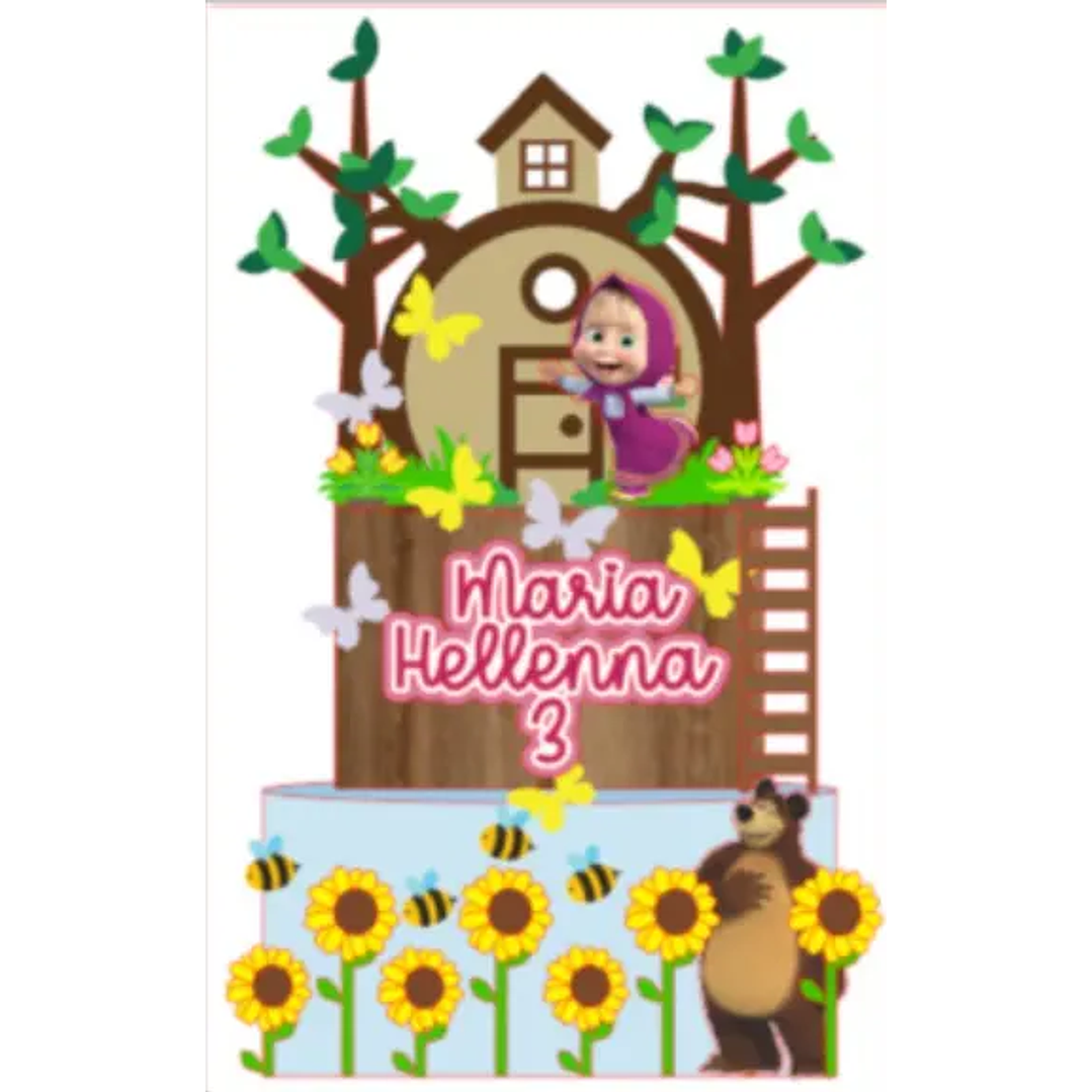 Arquivo de Corte Topo Masha e urso 1