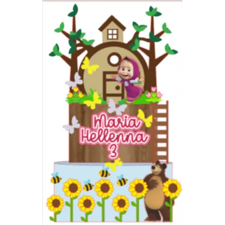 Arquivo de Corte Topo Masha e urso 1