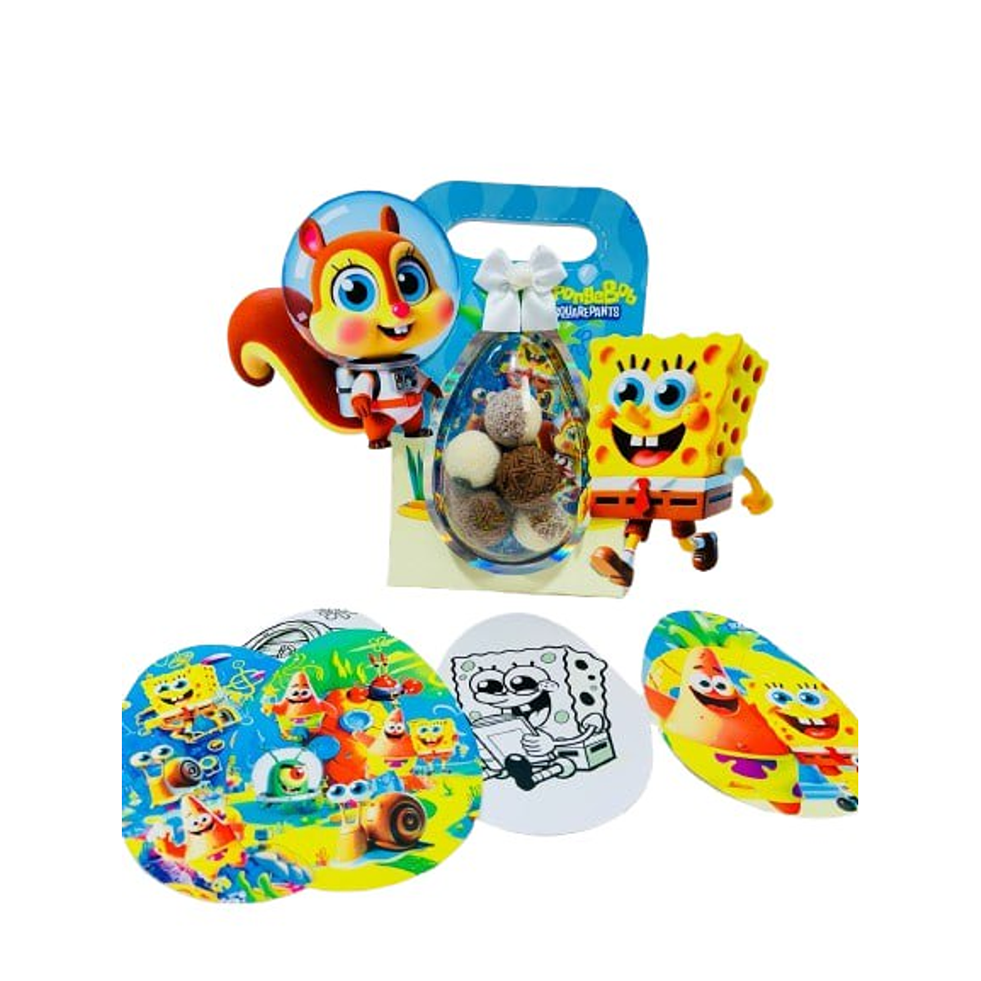 Arquivo de Corte Porta Ovo Pequeno Bob Esponja  (Studio e PDF) 1