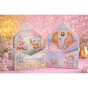 Arquivo de Corte caixa envelope pascoa 