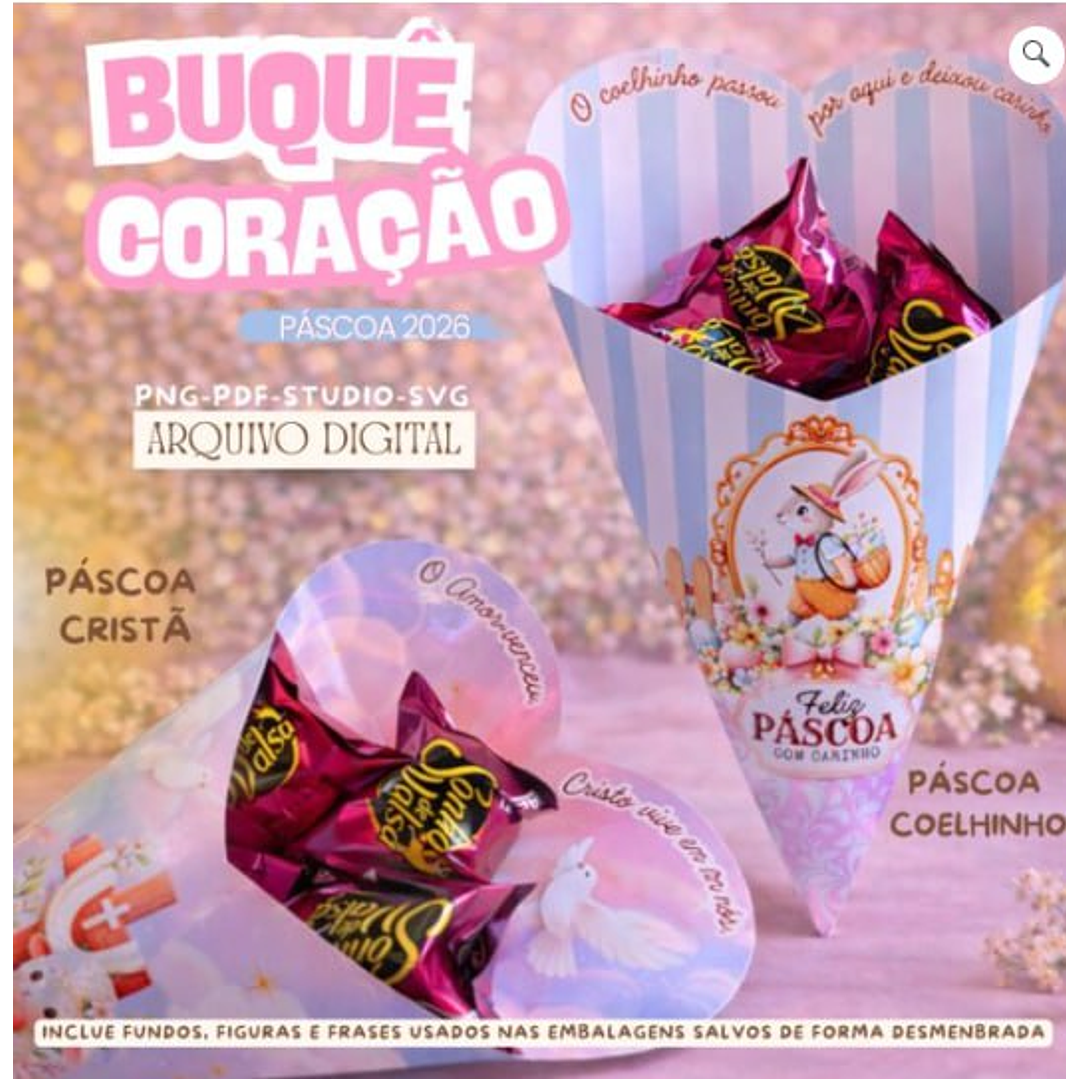 Arquivo de Corte Buquê pascoa 1