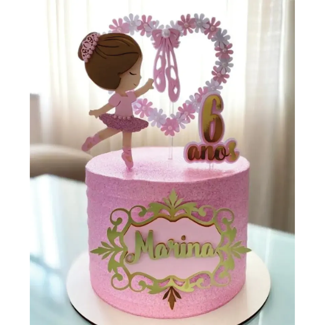 Arquivo de Corte Topo de Bolo Bailarina 1