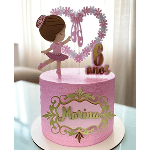 Arquivo de Corte Topo de Bolo Bailarina