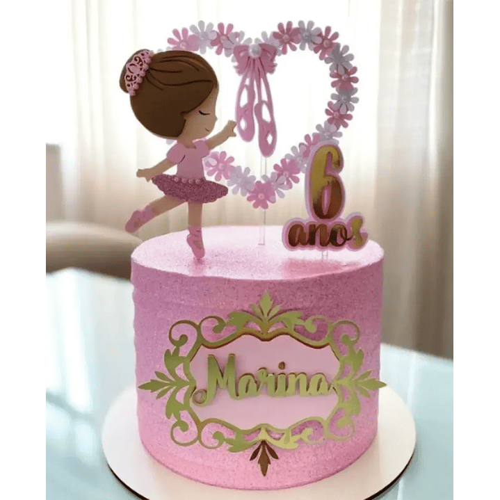 Arquivo de Corte Topo de Bolo Bailarina 1