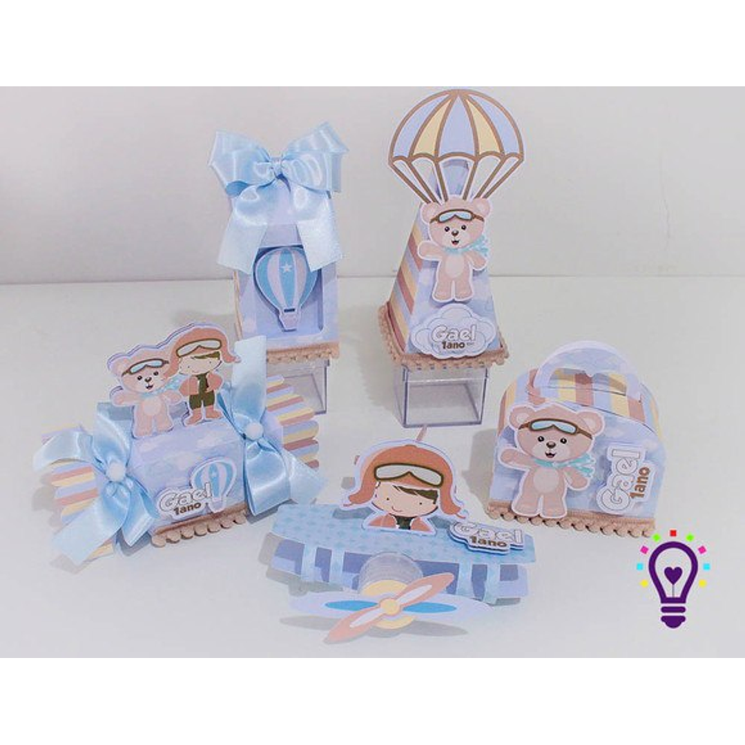 Arquivo de Corte Ursinho Aviador 1