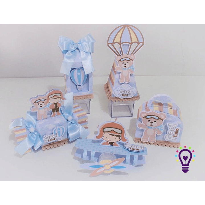 Arquivo de Corte Ursinho Aviador 1