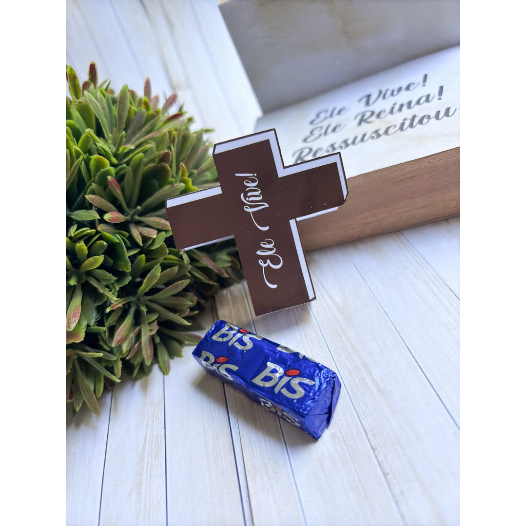 arquivo digital Card Páscoa Cruz Chocolate Bís (arquivo em PDF) 1