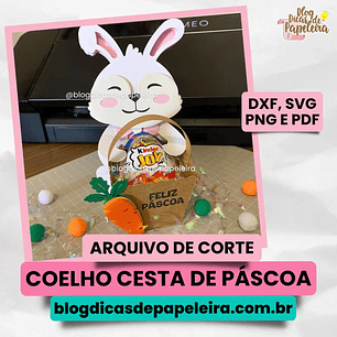 Arquivo Digital Coelho Cesta de  Páscoa  (arquivo em PDF)
