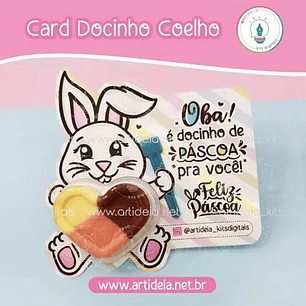 Arquivo de Corte Card Páscoa Coelho Docinho 