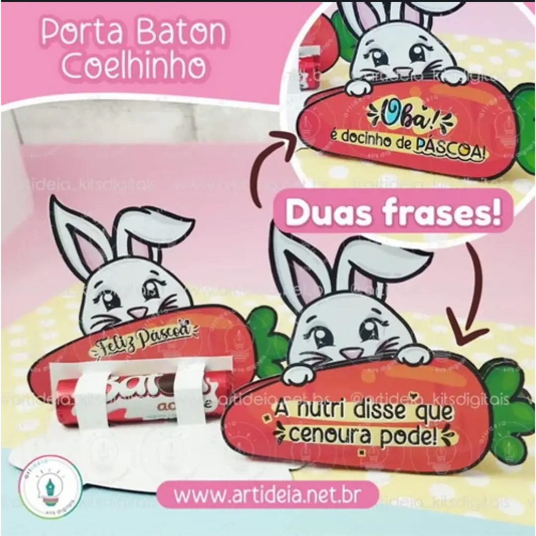 Arquivo de Corte Card Páscoa Porta Bombom Coelinho 1