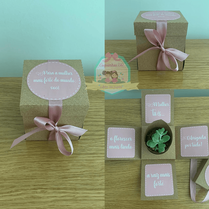 Arquivo de Corte Caixa Explosão Suculenta Dia Internacional da Mulher  1