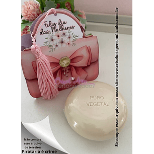 Arquivo Digital Caixa Sabonete dia Internacional da Mulher (Arquivo em PDF e PNG)