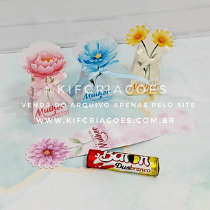 Arquivo Digital Porta Batom dia Internacional da Mulher (Arquivo em PDF, DXF e SVG)