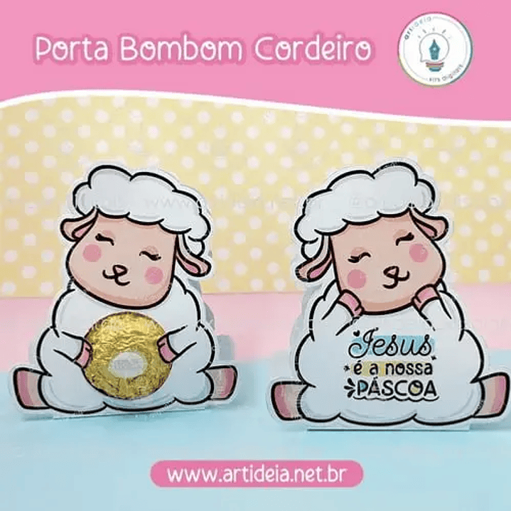 Arquivo de Corte Porta Bombom Cordeiro Páscoa 1