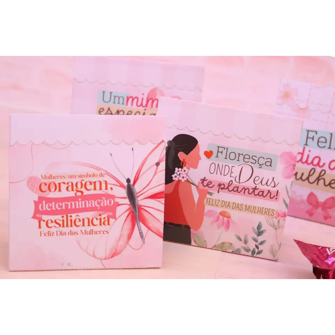 Arquivo Digital Caixa Bombom dia Internacional da Mulher (Arquivo em PDF e PNG) 1