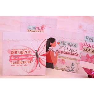 Arquivo Digital Caixa Bombom dia Internacional da Mulher (Arquivo em PDF e PNG)