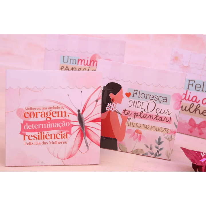 Arquivo Digital Caixa Bombom dia Internacional da Mulher (Arquivo em PDF e PNG) 1
