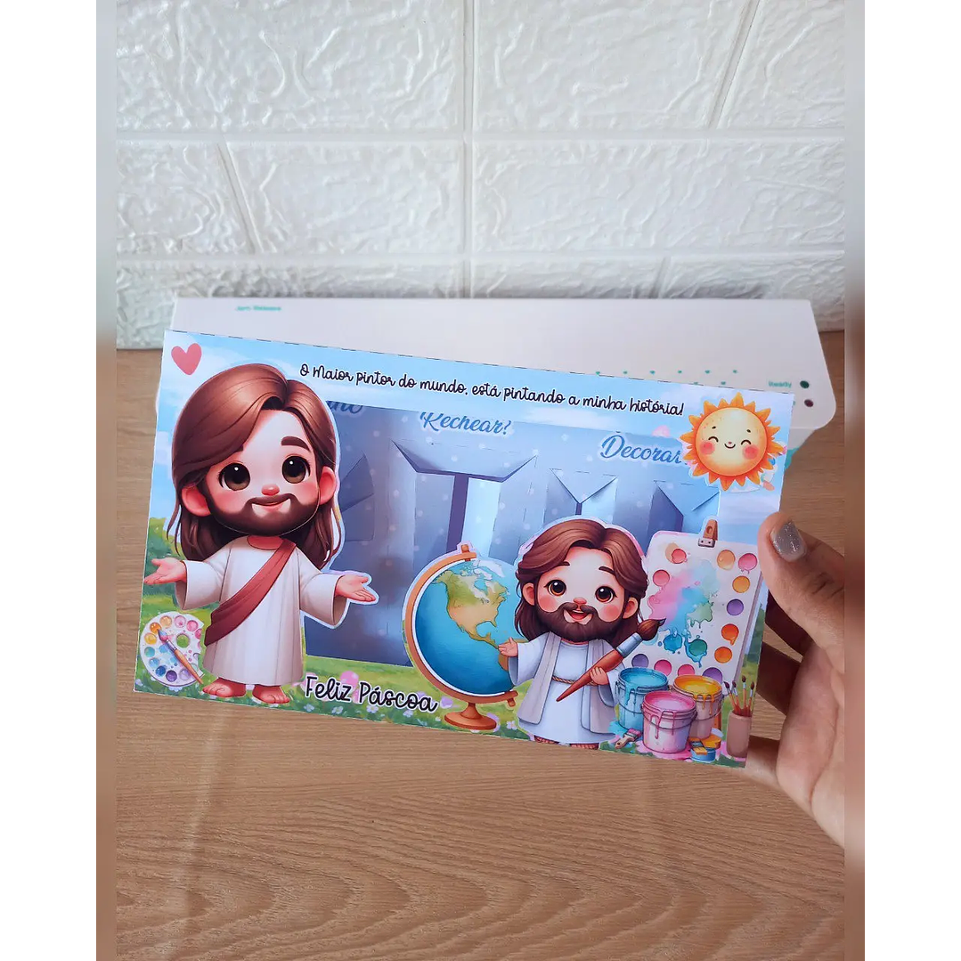 Caixa de Ovo de Colher Páscoa Cristã 1